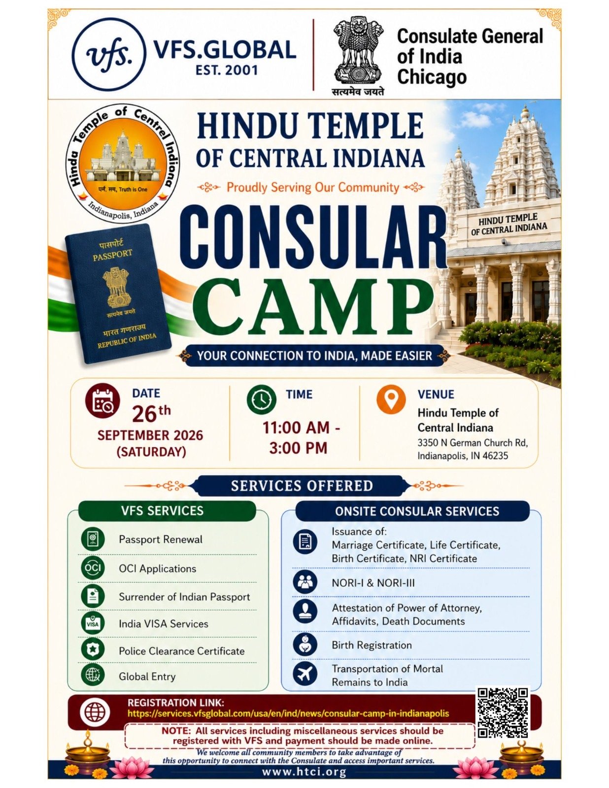Consular Camp – Indianapolis, IN – 26 September 2026.