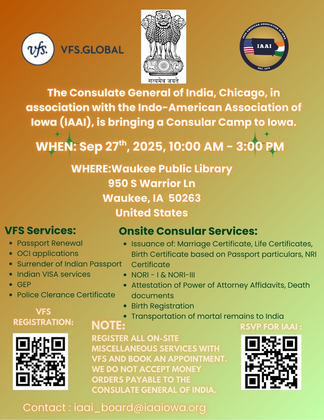 Consular Camp – Waukee, IA - 27 September 2025