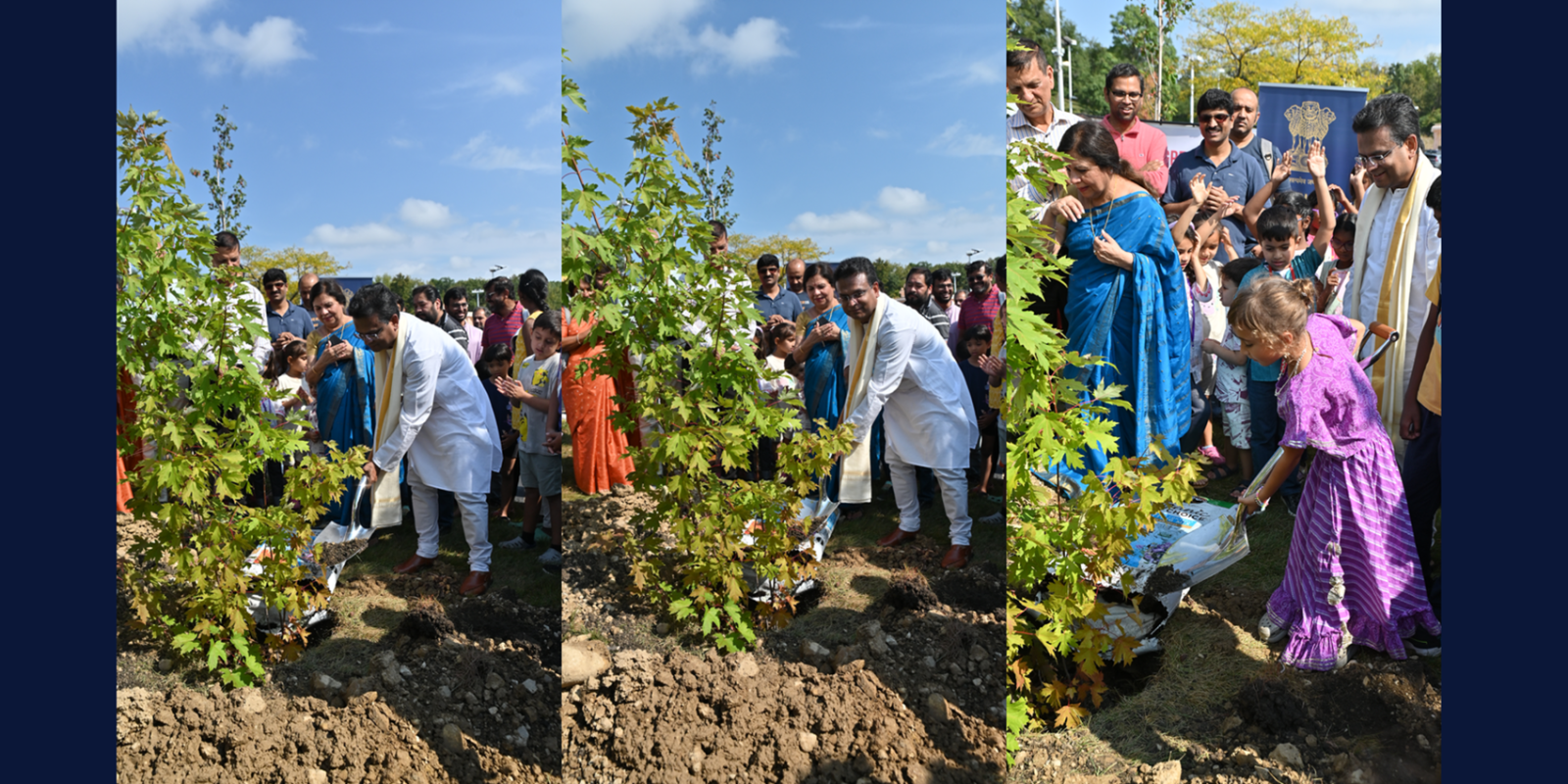 Plant4Mother Campaign (एक पेड़ माँ के नाम) at Hindu Temple of Greater Chicago, Lemont, IL