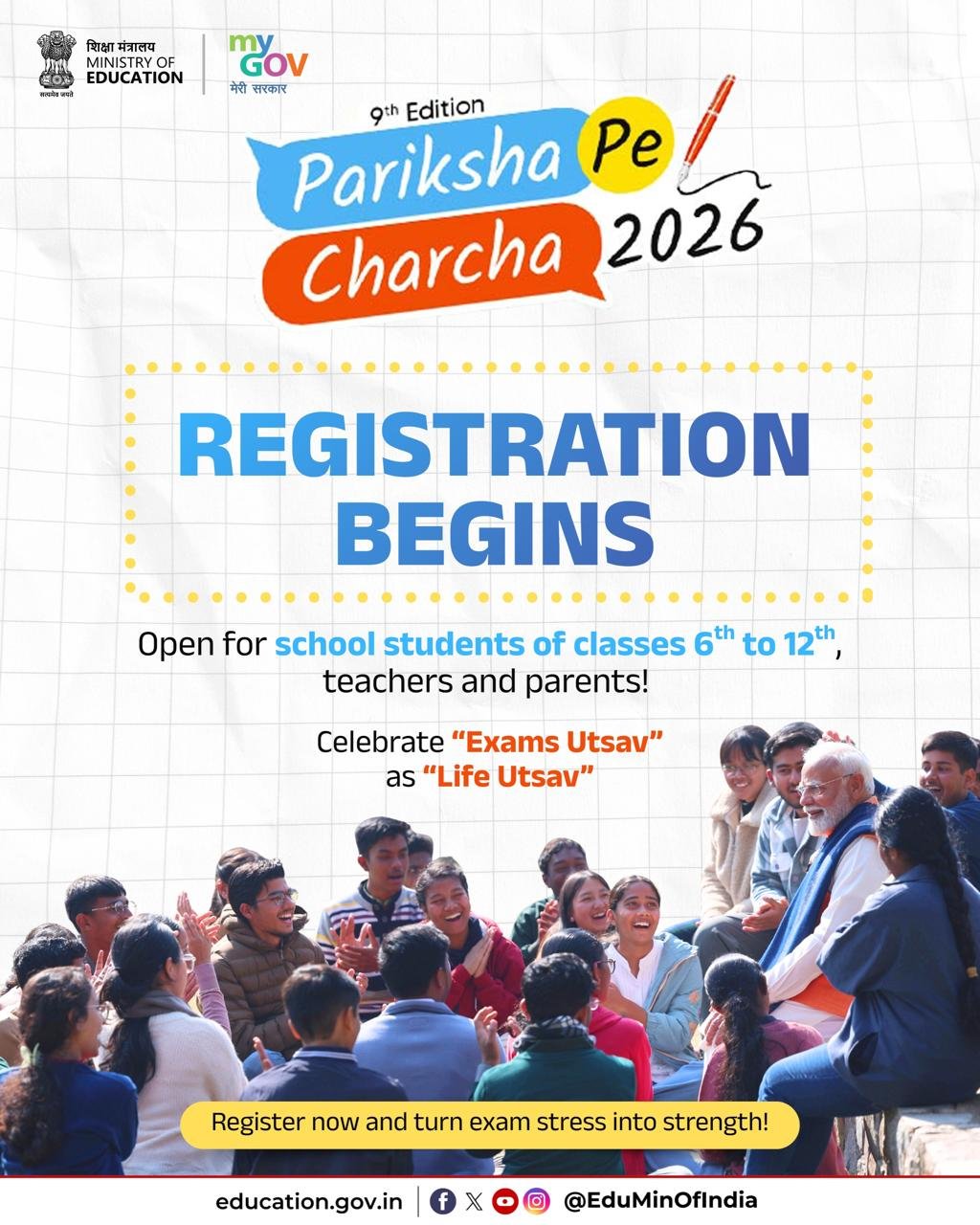 9th edition of Pariksha Pe Charcha (PPC) 2026